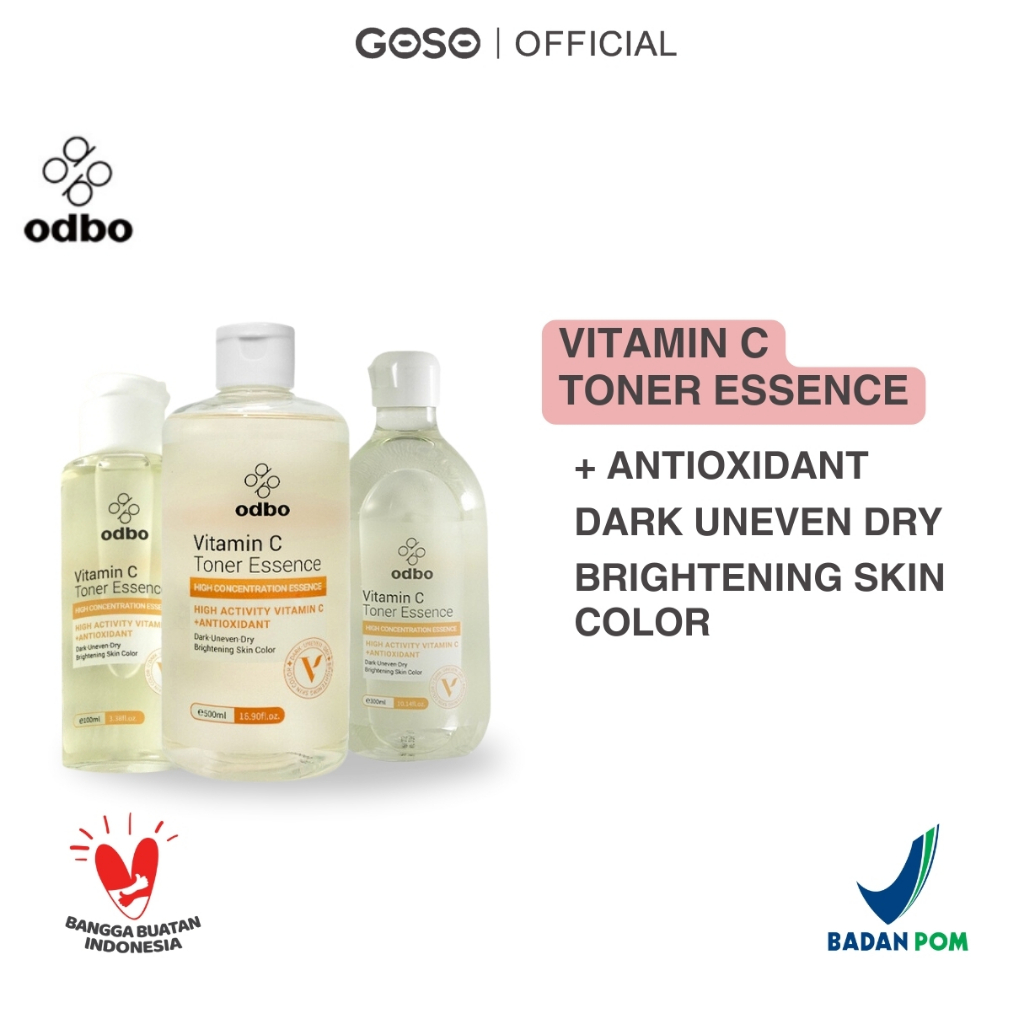 [BPOM] OdbO Essence Toner Whitening Vitamin C safi wajah Brightening Centella Tahan Lama moisturizin