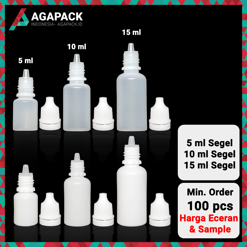 SAMPLE Botol Tetes Tutup Segel 5ml 5 ml Plastik