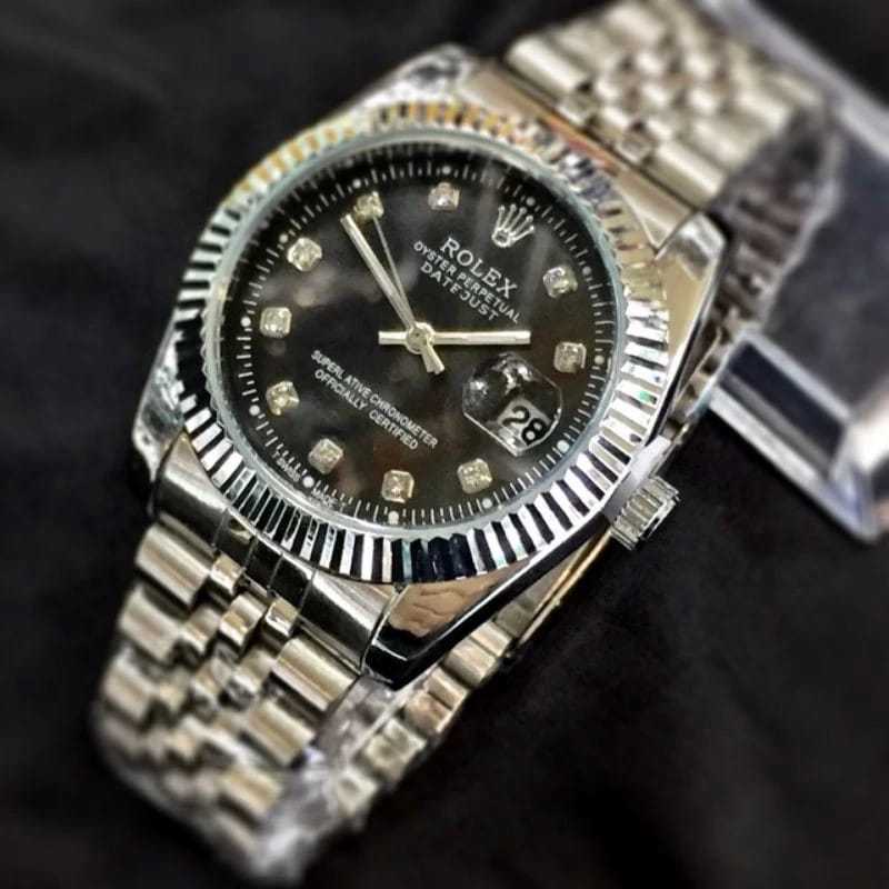 Jam Tangan Cowok Elegan /Jam tangan rolex tahan air /Jam tangan pria rantai stainles free bok TERKER