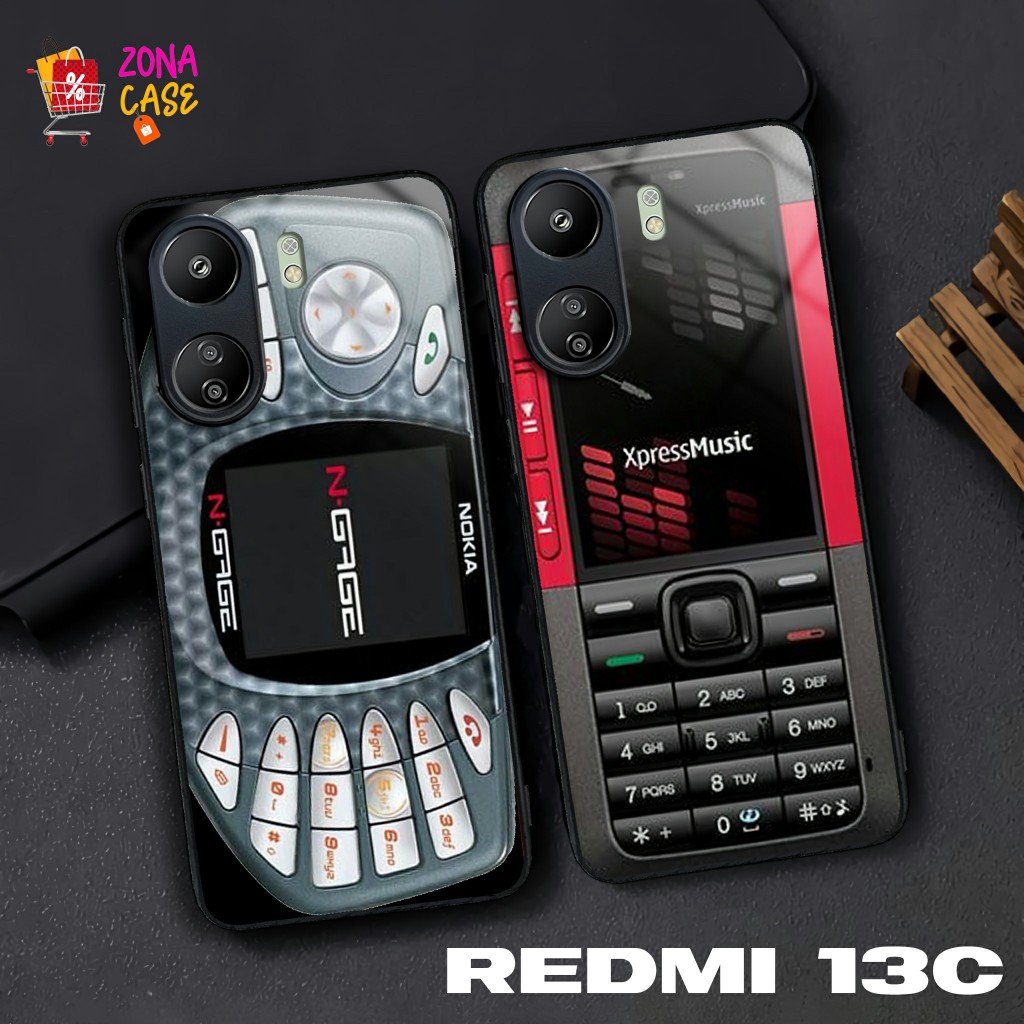Softcase Glass Kaca Redmi 13C [E731] Case HP Redmi 13C - Casing Redmi 13C - Softcase Redmi 13C Terbaru