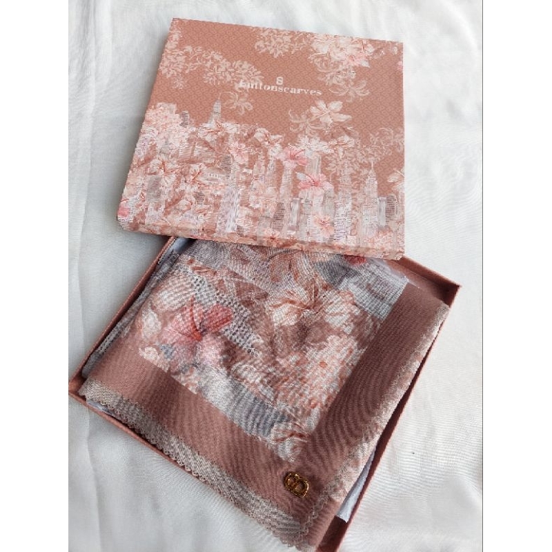 preloved buttonscarves malaya series brown