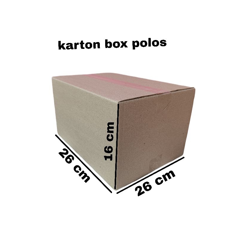 

kardus polos UK 26x26x16 kardus kecil kardus besar