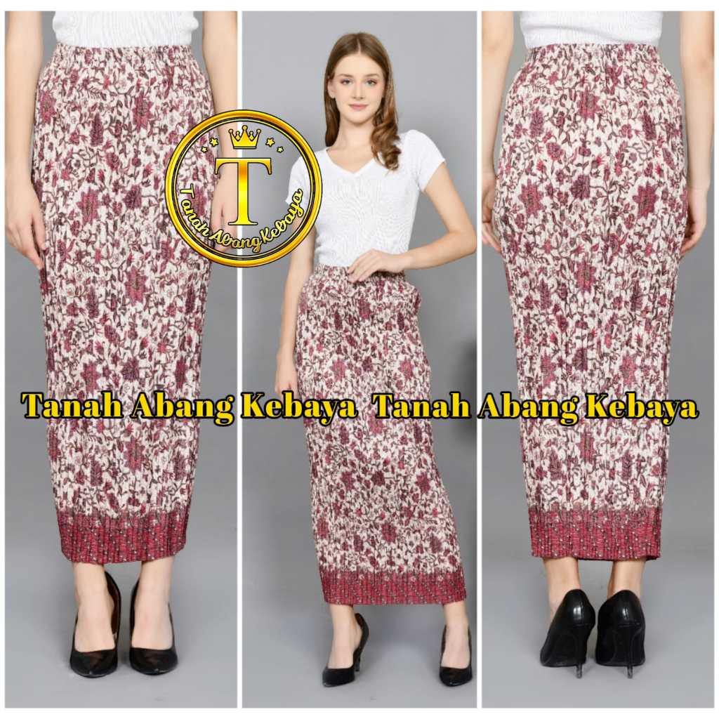 REAL PICT ROK PLISKET BATIK / ROK PLISKET / BAWAHAN KEBAYA / ROK KEBAYA / ROK WISUDA / RAGAM MOTIF /