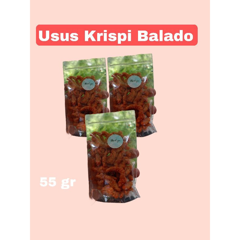 

Usus Krispi balado 55 gram - Cemilan Gurih