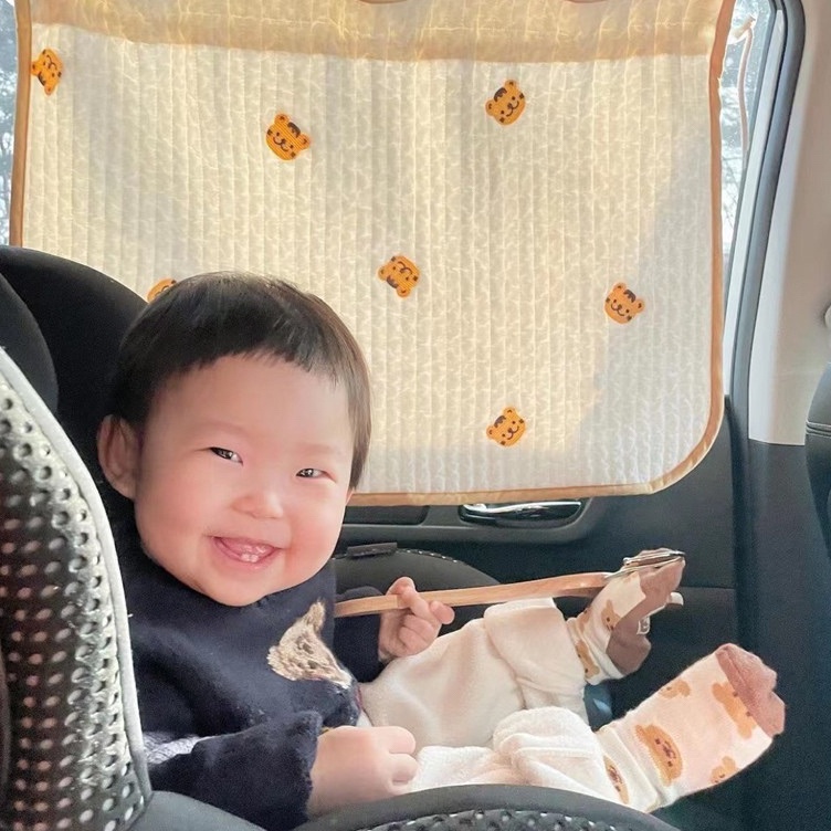 SAC Gorden Penutup Jendela Mobil Karakter Lucu  Tirai Mobil Sun Screen Bayi Anti UV  Portable Car Cu
