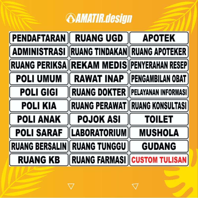 

STIKER RUMAH SAKIT, STIKER KLINIK, STIKER PUSKESMAS (Bahan Vinyl + Laminasi Glossy Anti Air)