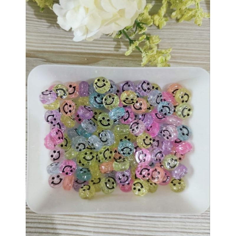 manik smile crak/smile bintang /manik bunga