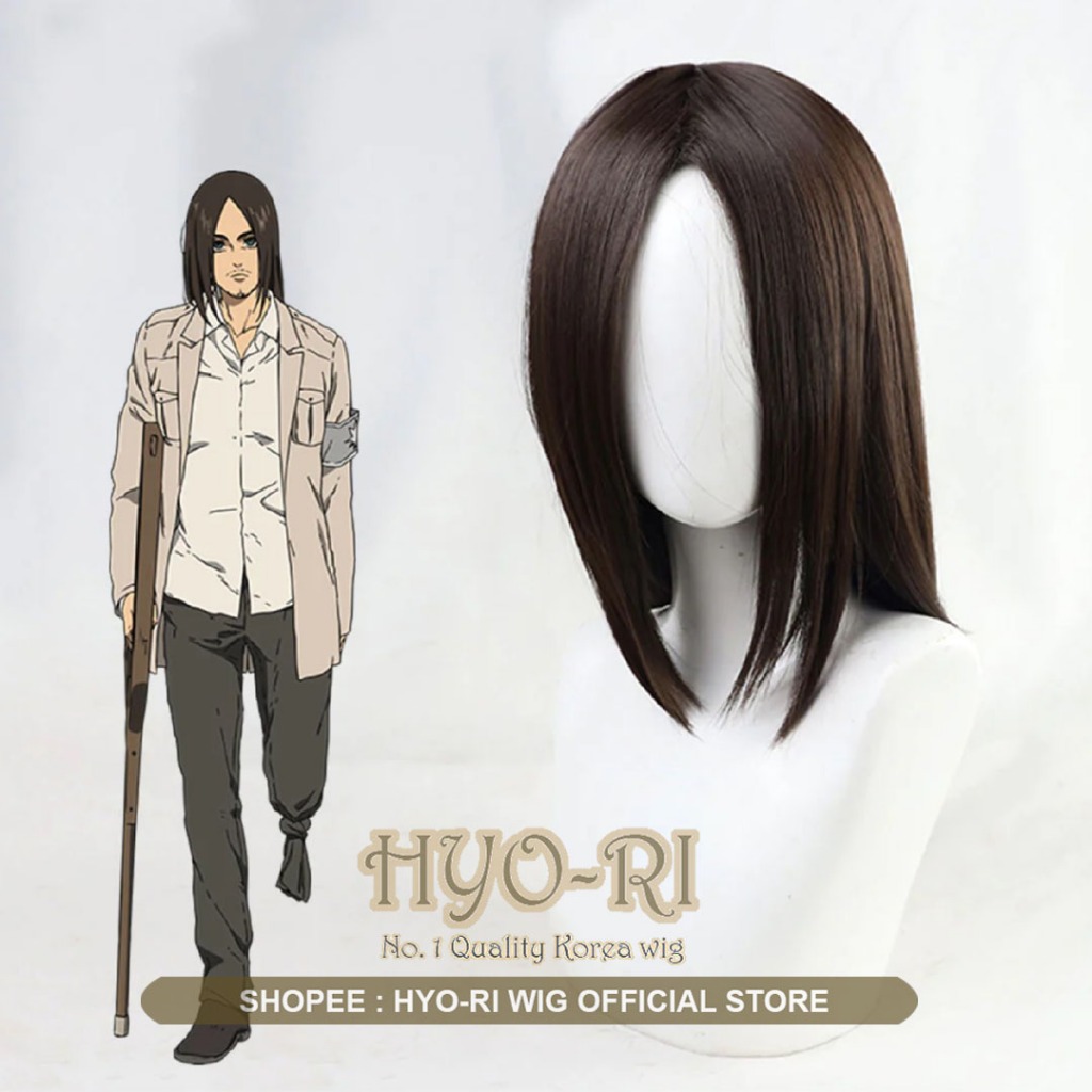 HYO-RI WIG : WIG EREN YEAGER WIG EREN JAEGER WIG COSPLAY ANIME ATTACK ON TITAN SEASON 4
