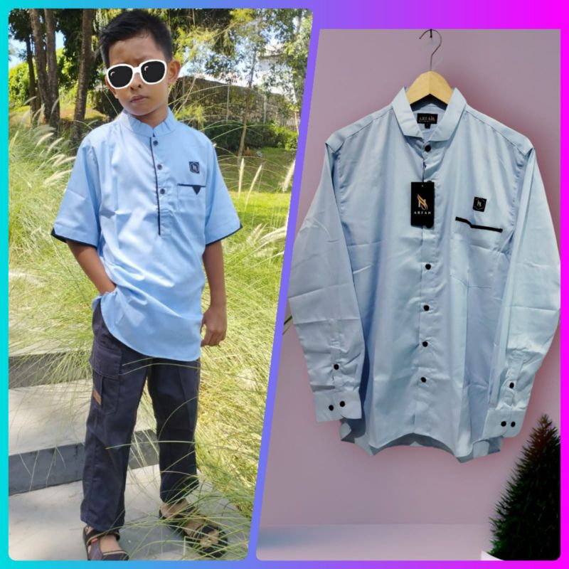 ARFAN Moslem Wear | Baju Koko Ayah Anak Kemeja Koko Couple  Premium 