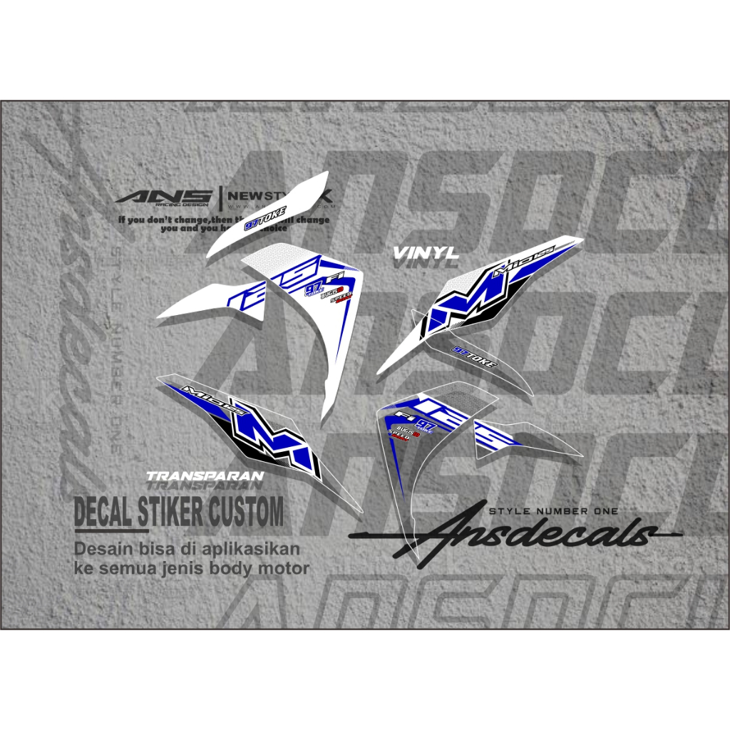 striping stiker mio - striping mio m3 / mio 125 variasi vinyl holo transparan free request nama nmr