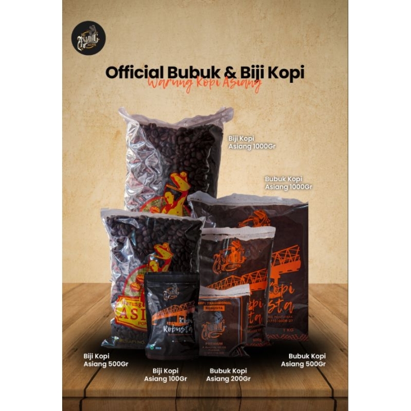 

Kopi ASIANG Biji ROBUSTA 1000gr / 1kg