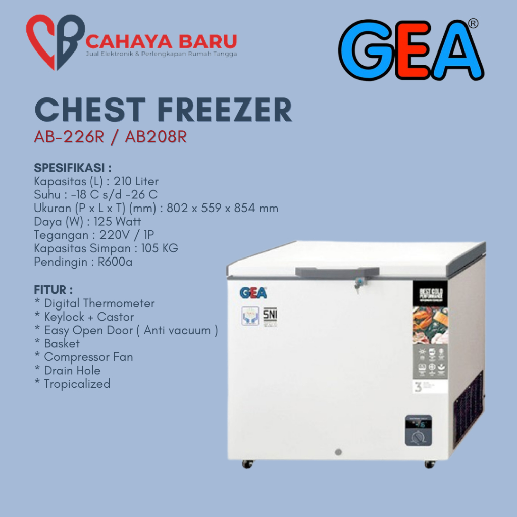 FREEZER GEA AB-226R / AB208R