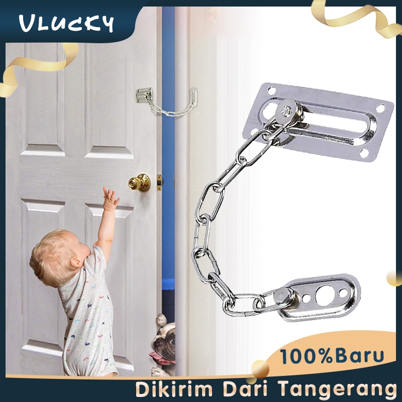 Grendel Rantai Pintu Slot Rantai Pintu Rumah Stainless Door Chain Lock Slot Pengunci Pintu