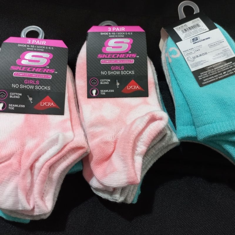 Kaos Kaki Anak Cewek Skechers Non Terry Low Cut Original Kaos kaki anak Skechers Kaos kaki anak