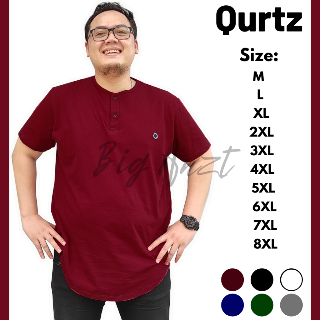 (PROMO) Kaos Kurta lengan pendek Pria Oversize Dewasa Muslim Jumbo Bahan Cotton Combad 30s Premium |