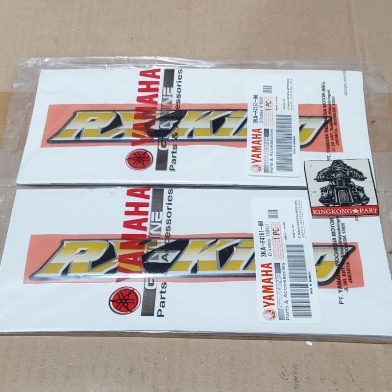 Emblem tutup box aki rx king 2001-2002 original 3KA-F4161-00