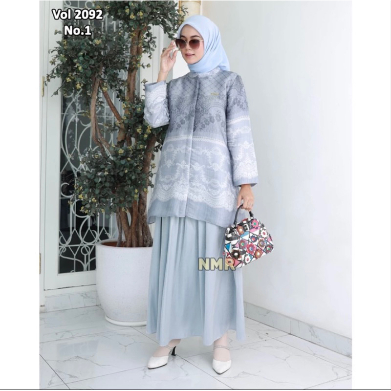 NMR by Namira setelan rok tunik katun shimer