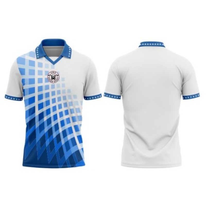 Jersey kerah olahraga badminton/futsal/sepak bola