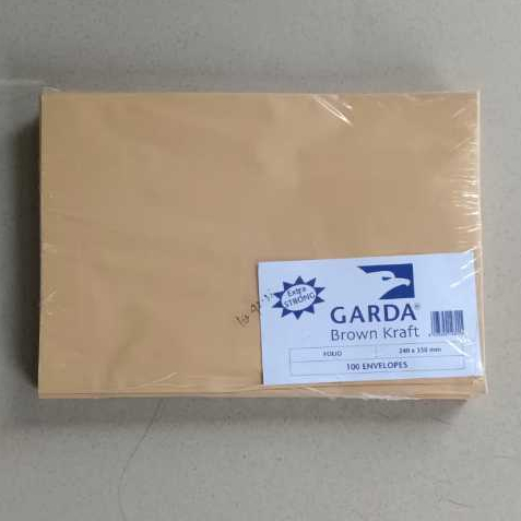 

Amplop kesing garda ukuran folio 240 x350 mm isi 100 lbr (25 43 24)
