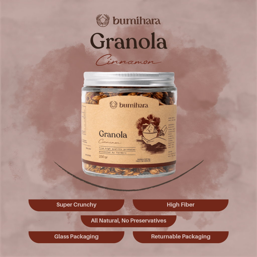 

Bumihara Granola Cinnamon 250 gr + Jar Kaca