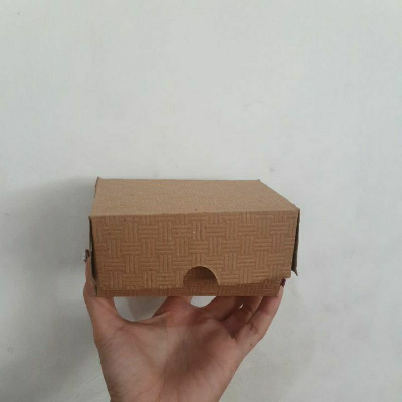 

Dos snack kecil kraft emboss 12x9x4 cm minimal 10 pcs