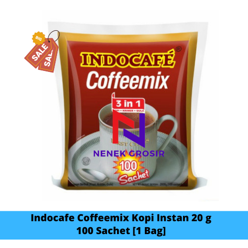

Indocafe Coffeemix Kopi Instan 20 g [100 Sachet/ 1 Bag]