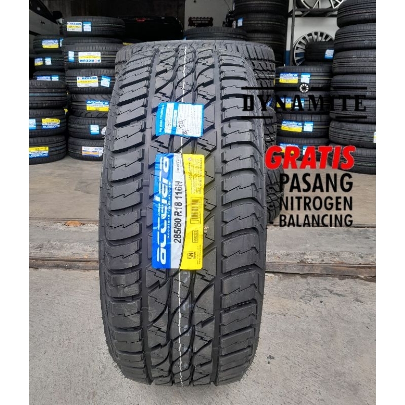 Ban Mobil Jeep Rubicon R18 285 60 Accelera A/T Radial Ban Tubless Pajero Hilux 285/60 Ring 18