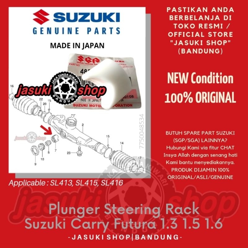 Plunger Steering Rack Rak Stir Suzuki Cerry Carry Futura 1.3 1.5 1.6 Asli Ori Original SGP