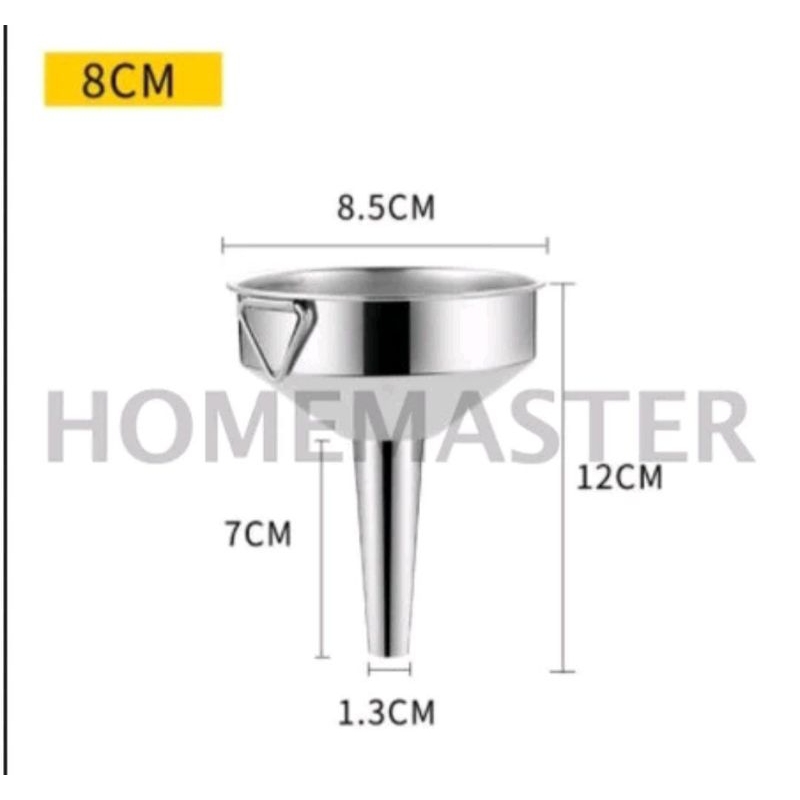 Corong Stainless Steel 8cm Corong Minyak Sayur / Corong Dapur / Corong Minuman