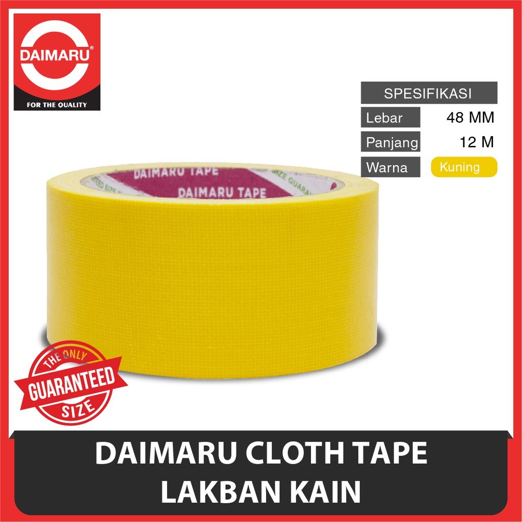 

CLOTH TAPE / LAKBAN KAIN / DUCT TAPE DAIMARU 2 INCH KUNING