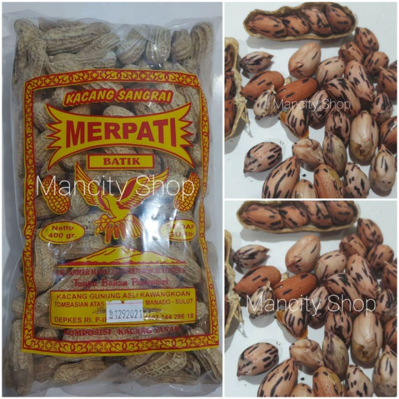 

Merpati Kacang Tanah Sangrai BATIK Asli Khas Kawangkoan Manado Sedang 400gr Makanan Ringan / Snack / Cemilan Siap di makan Ready to eat