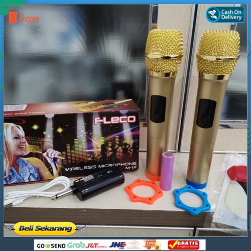 Microphone Profesional Wireless Mic Double FLECO M-12//Mic Wireless Double FLECO M 12//MIC KARAOKE//