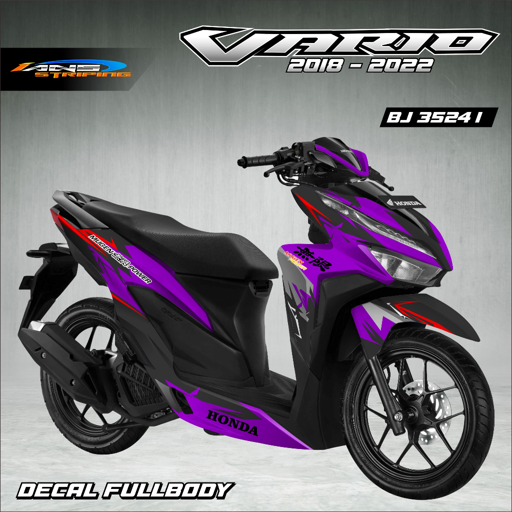 BJ 3524-STIKER FULL BODY MOTOR VARIO 125 TERBARU-STIKER VARIO FULL BLOK BODY CUSTOM TULISAN FREE