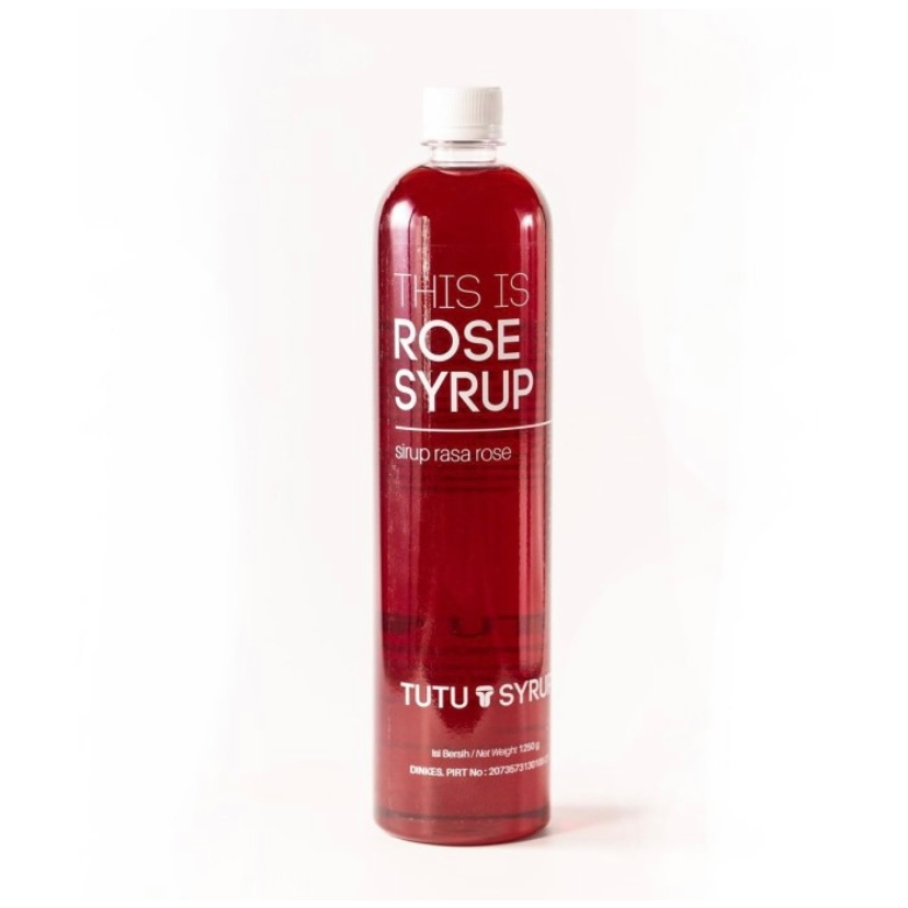 

Tutu Flavors Rose Syrup 1000ml - Sirup Rasa Rose