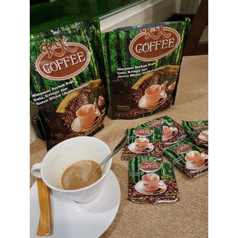 

KOPI 5 IN 1 Ginseng Jinten Hitam Tongkat Ali Bubuk KK Coffee