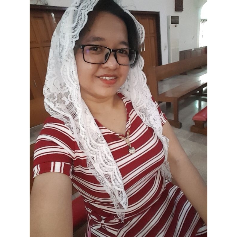 Mantilla/Mantilla brokat segitiga/kerudung misa/Mantila