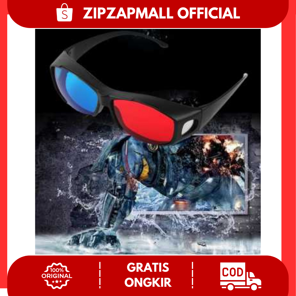 Kacamata 3D Vision Frame Plastik H2 / Kacamata 3D Tiga Dimensi Bioskop Handphone Hp Game Tv Lg Nonto