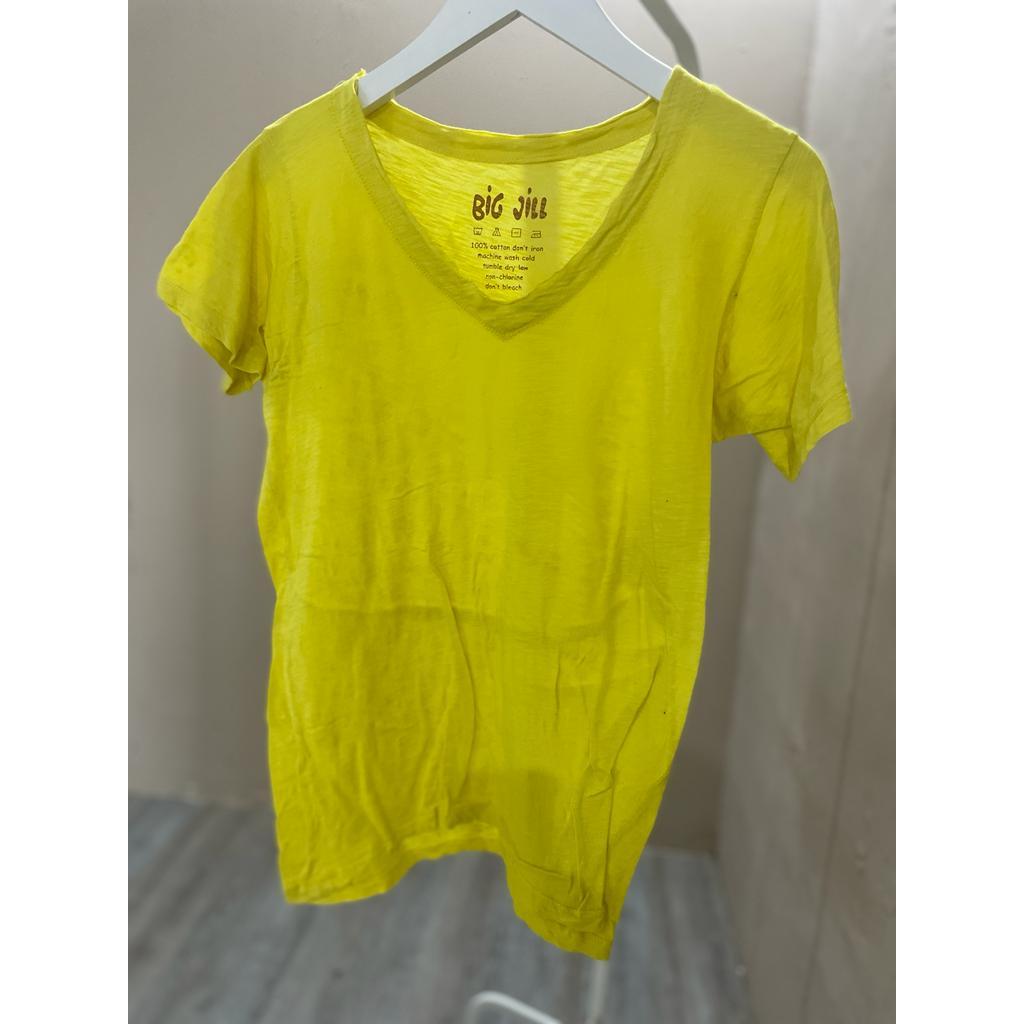 Kaos bigjill vneck yellow