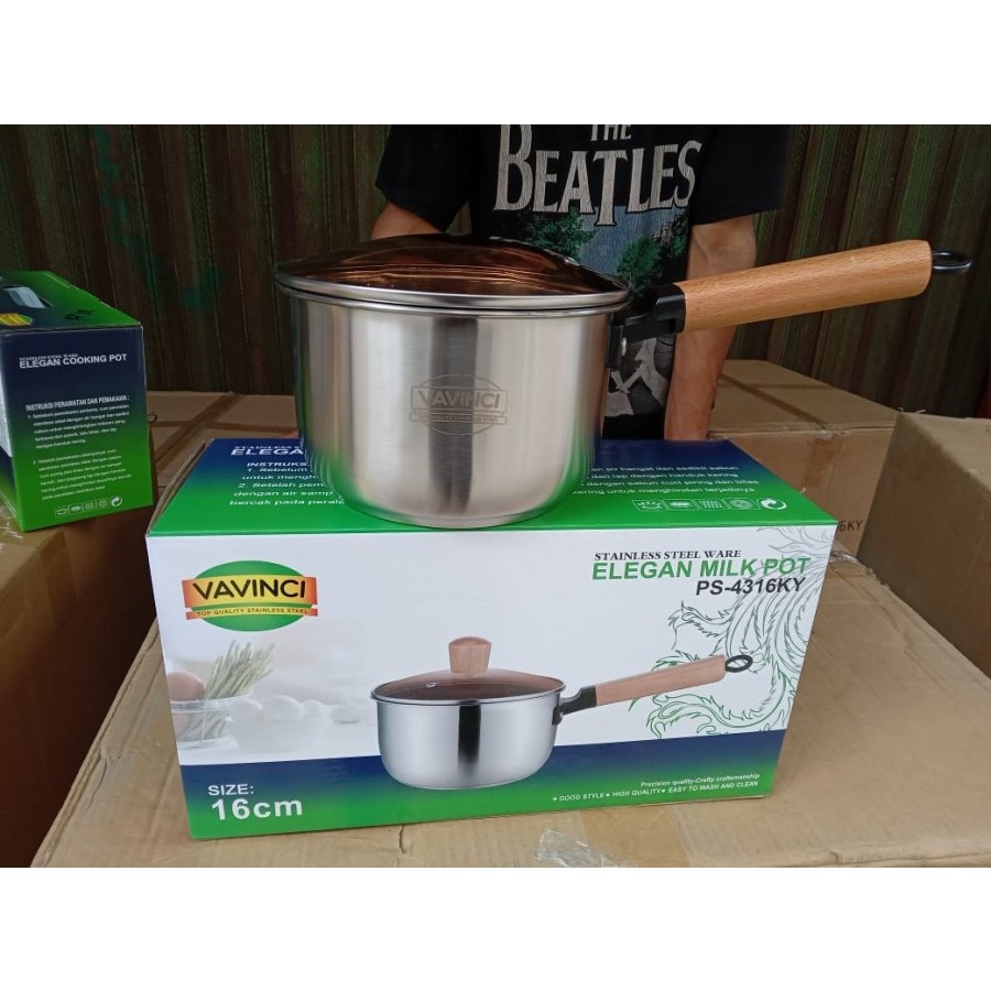 Vavinci Elegant Milk Pot Panci Susu Stainless 16 Cm PS-4316 KY