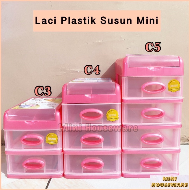 Terbaik Laci Plastik 2 Susun  3 Susun  4 Susun  Laci Plastik Mini Shinpo SIP 363  Tempat Makeup