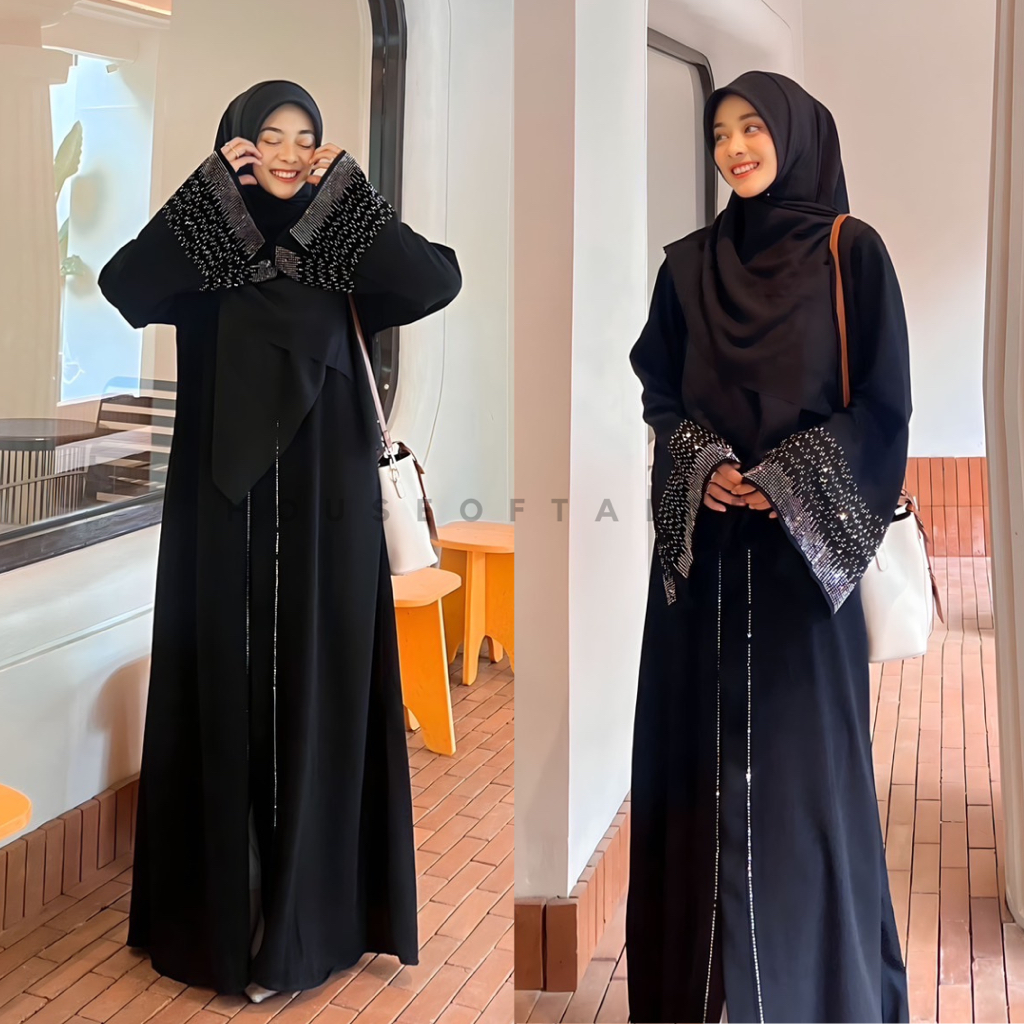 Abaya Gamis Saudi Hitam Gamis Turkey Premium - Alora