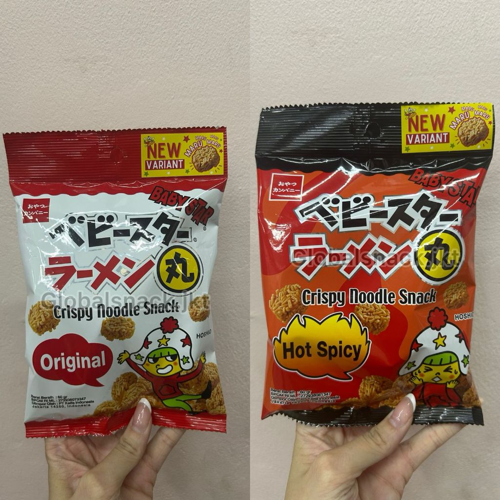 

OYATSU BABY STAR CRISPY NOODLE SNACK MARU ORIGINAL / HOT AND SPICY