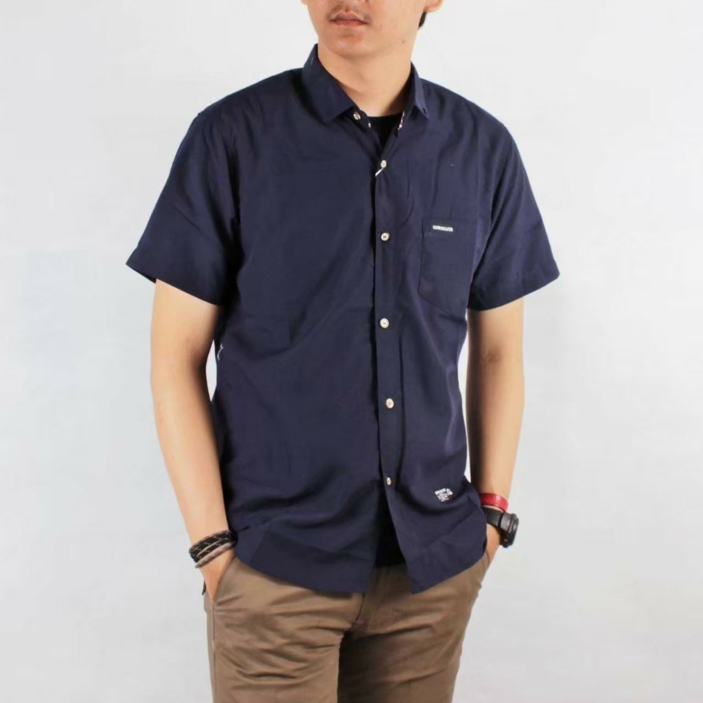 Kemeja Casual Lengan Pendek Pria Terbaik / Hem Cowo Kekinian 2021 / Kmeja Trend Masa Kini