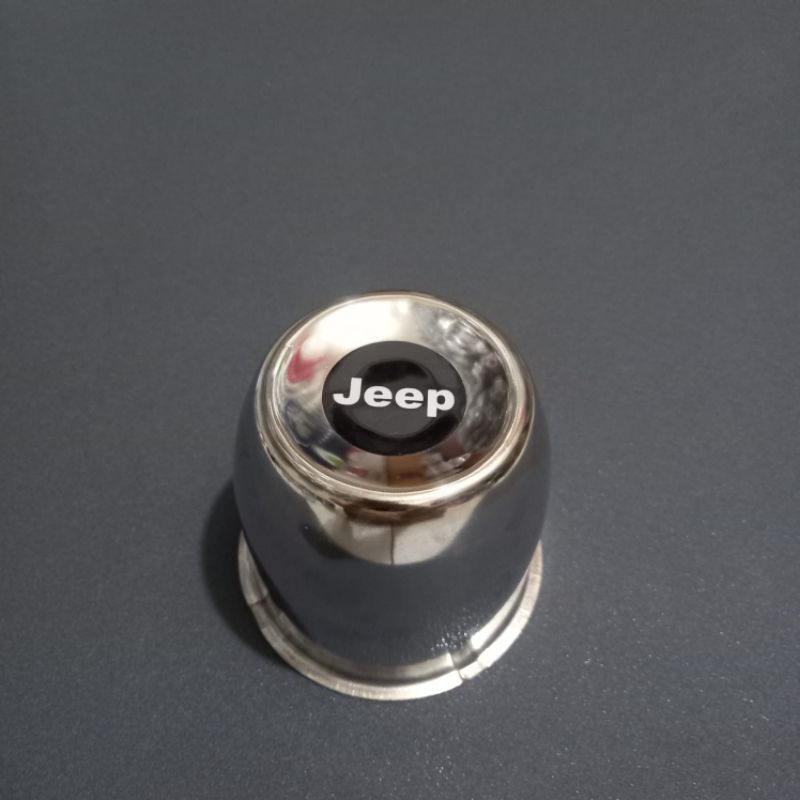 Dop roda tutup velg mobil Feroza,Escudo,taft fitara logo JEEP chrome diameter 11,5cm