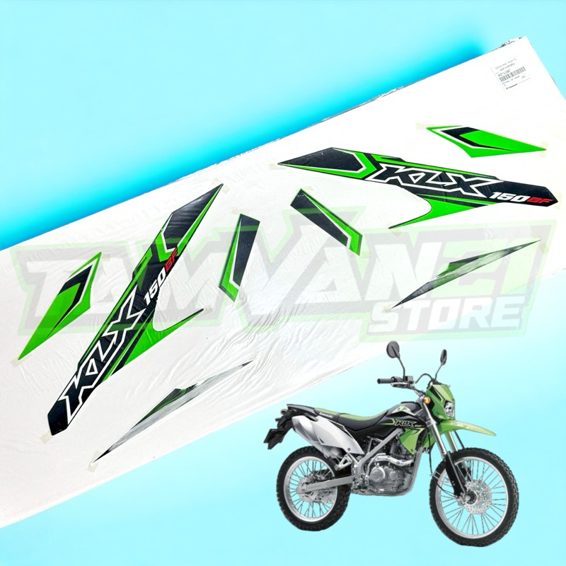 STIKER STICKER STRIPING KLX 150BF 2016 HIJAU ORIGINAL