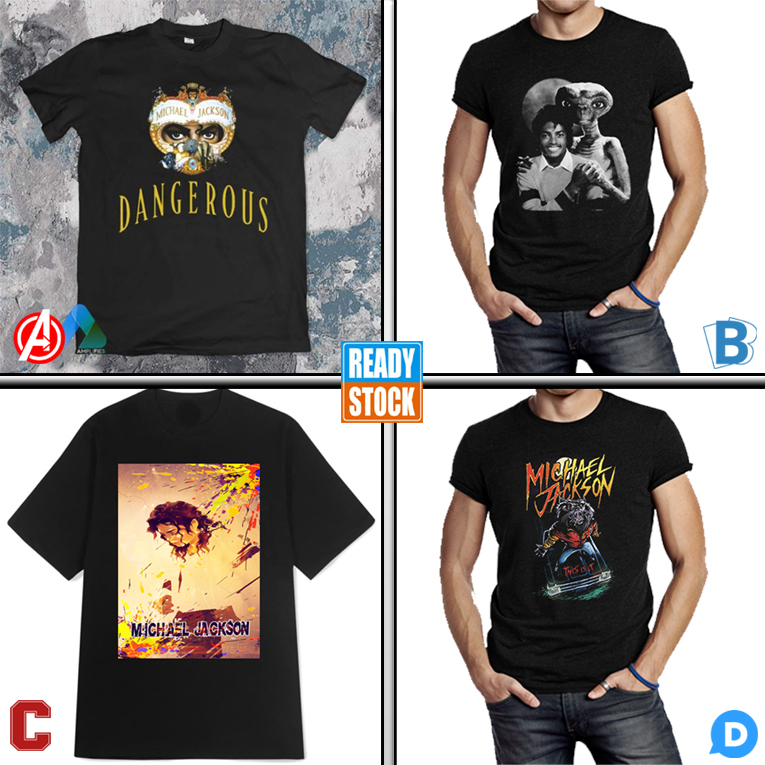 Kaos Michael Jackson Tshirt Casual 100% Cotton