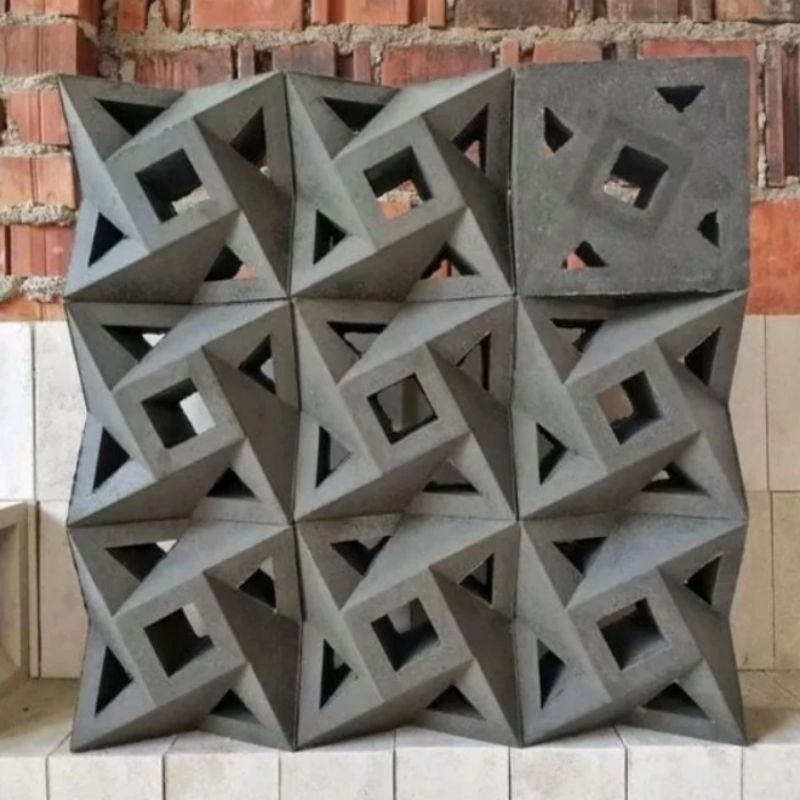 Roster motif kincir, Roster beton ventilasi udara bagus untuk pagar/dinding rumah free ongkir