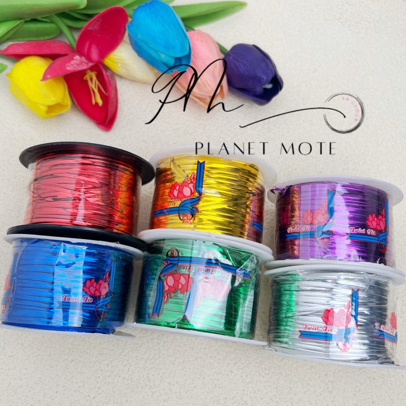 

Pita Kawat Souvenir | Pita Lilit Bunga 100 yard( 1 Roll)