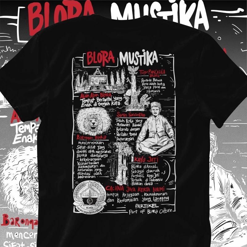 Kaos Blora Mustika / Kaos Barongan Blora /Tugu Pancasila Blora / Samin Surosentiko
