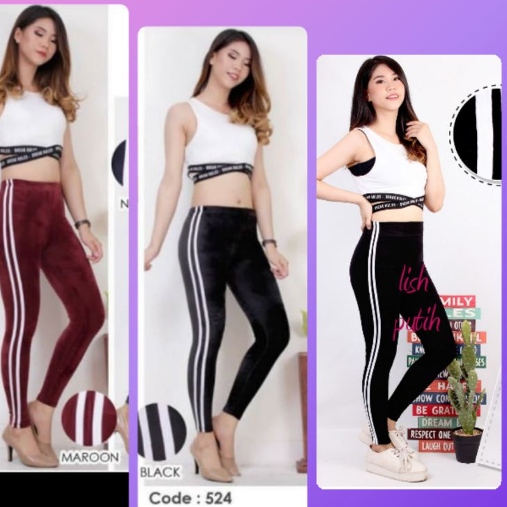 LEGING LIST DUA PUTIH NERON IMPOR / CELANA LEGING LIST 2 PUTIH NERON / LEGING NERON HW IMPORT